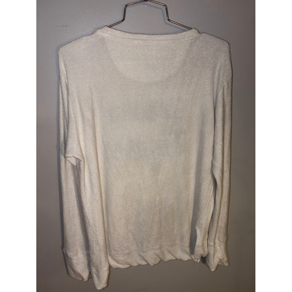 Pressbox Auburn Tigers Cream Long Sleeve Pullover Graphic Top Women Large M0431 - Picture 5 of 5